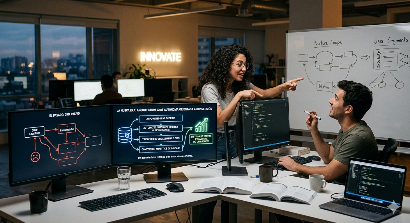 De CRM pasivo a arquitectura SaaS autónoma orientada a conversión