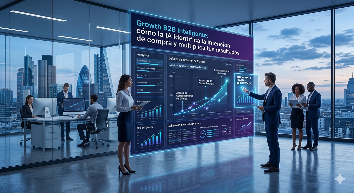 Descubre cómo la inteligencia artificial permite identificar la intención de compra en clientes B2B, optimizando la prospección, mejorando la conversión y acelerando el crecimiento empresarial con decisiones basadas en datos reales.