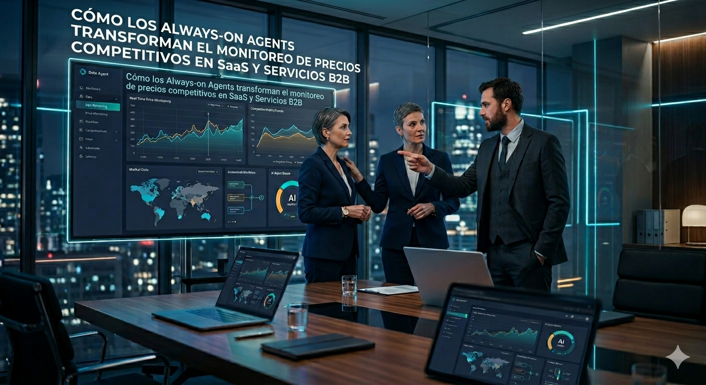 Cómo los Always-on Agents transforman el monitoreo de precios competitivos en SaaS y Servicios B2B